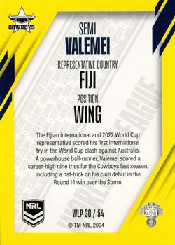 2024 NRL Traders Titanium - World In League Parallel #WLP30 Semi Valemei Back
